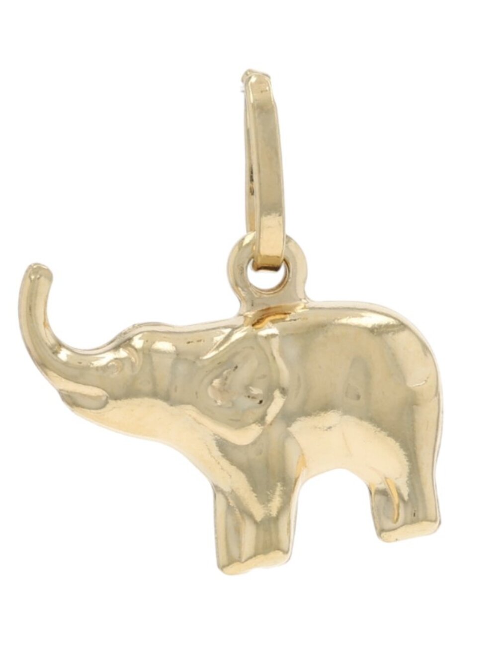 Yellow Gold Elephant Pendant - 18k Pachyderm